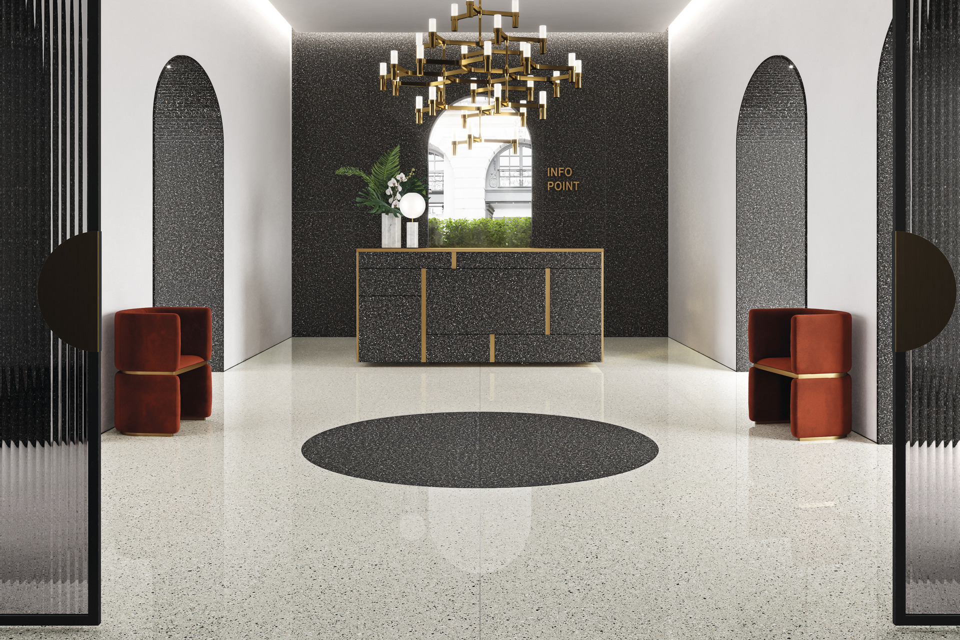 Cement Effect Porcelain Tiles - ACCADEMIA full body