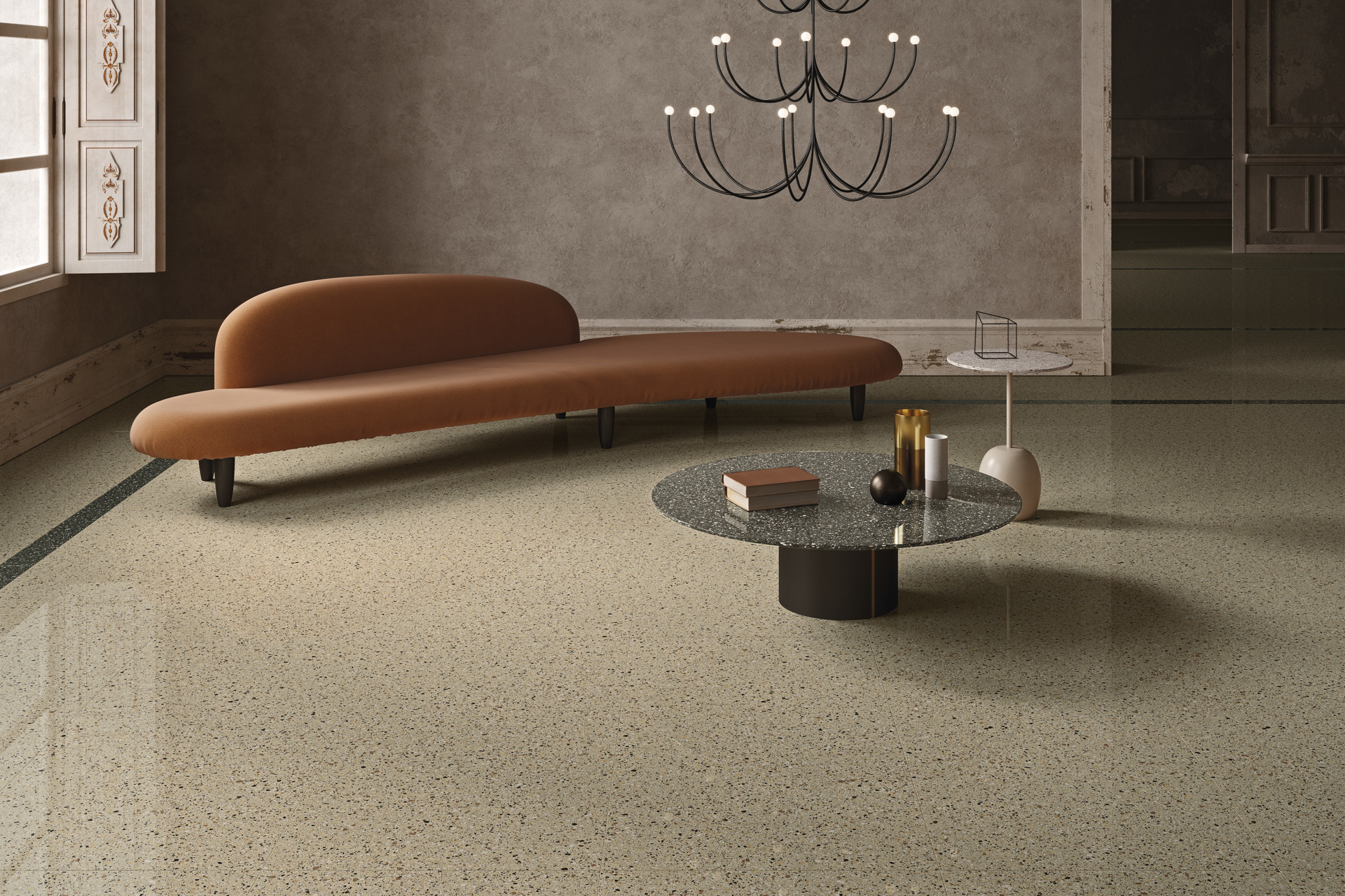 Cement Effect Porcelain Tiles - ACCADEMIA full body