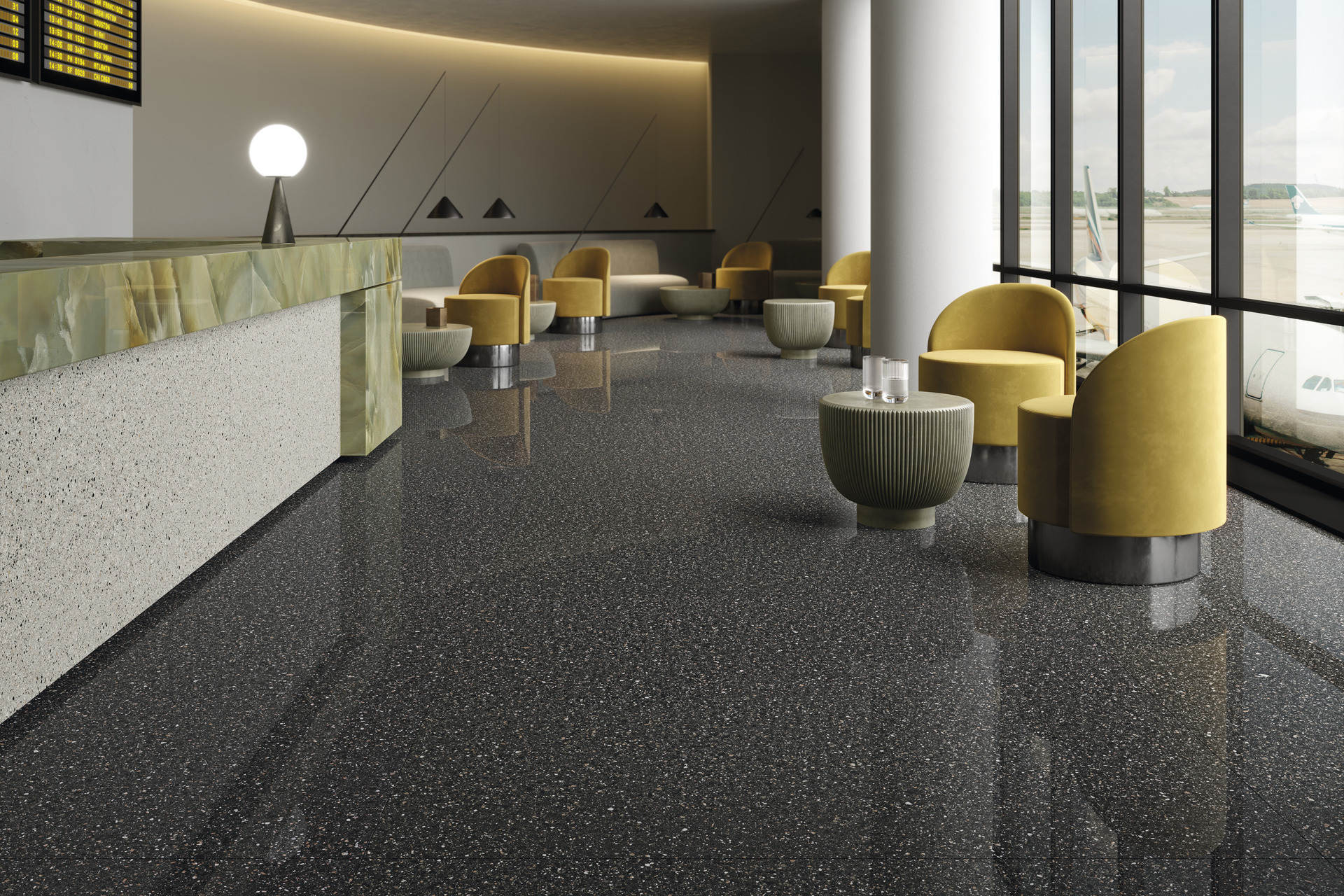 Cement Effect Porcelain Tiles - ACCADEMIA full body
