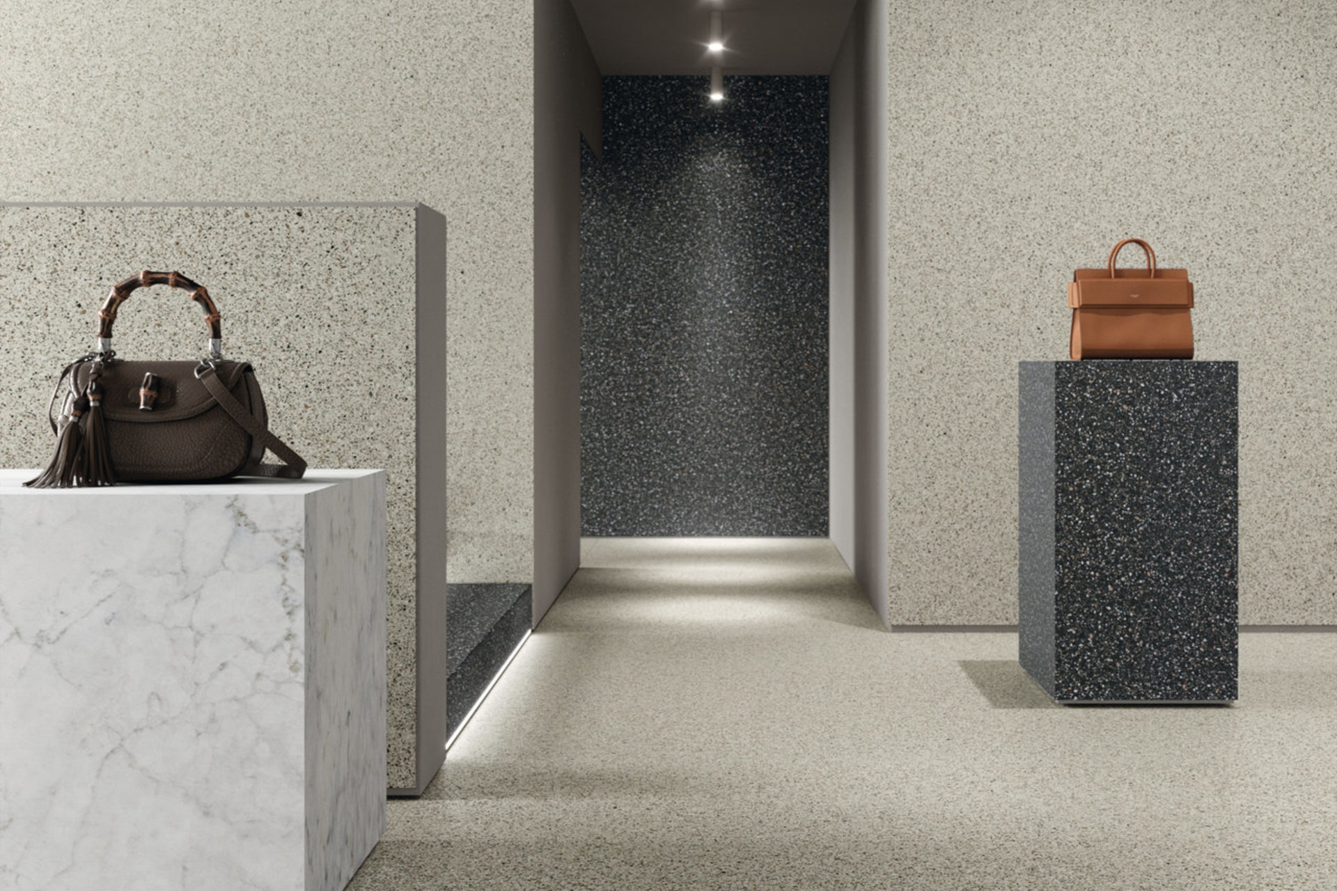 Cement Effect Porcelain Tiles - ACCADEMIA full body