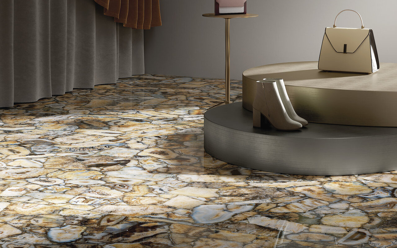 Marble and Granite Look Porcelain Tiles - AGATA MAXIMUM