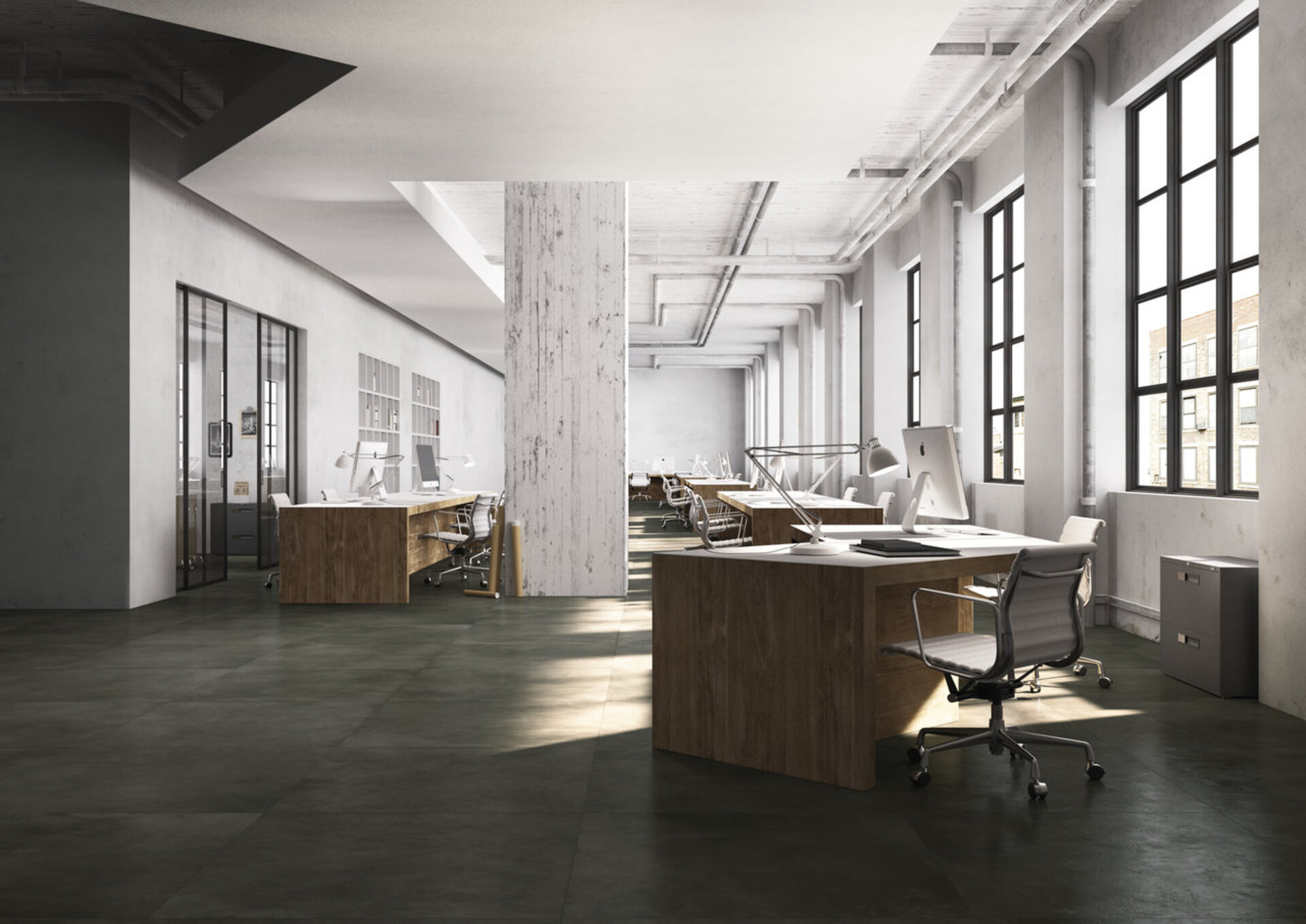 Cement Effect Porcelain Tiles - HQ.RESIN