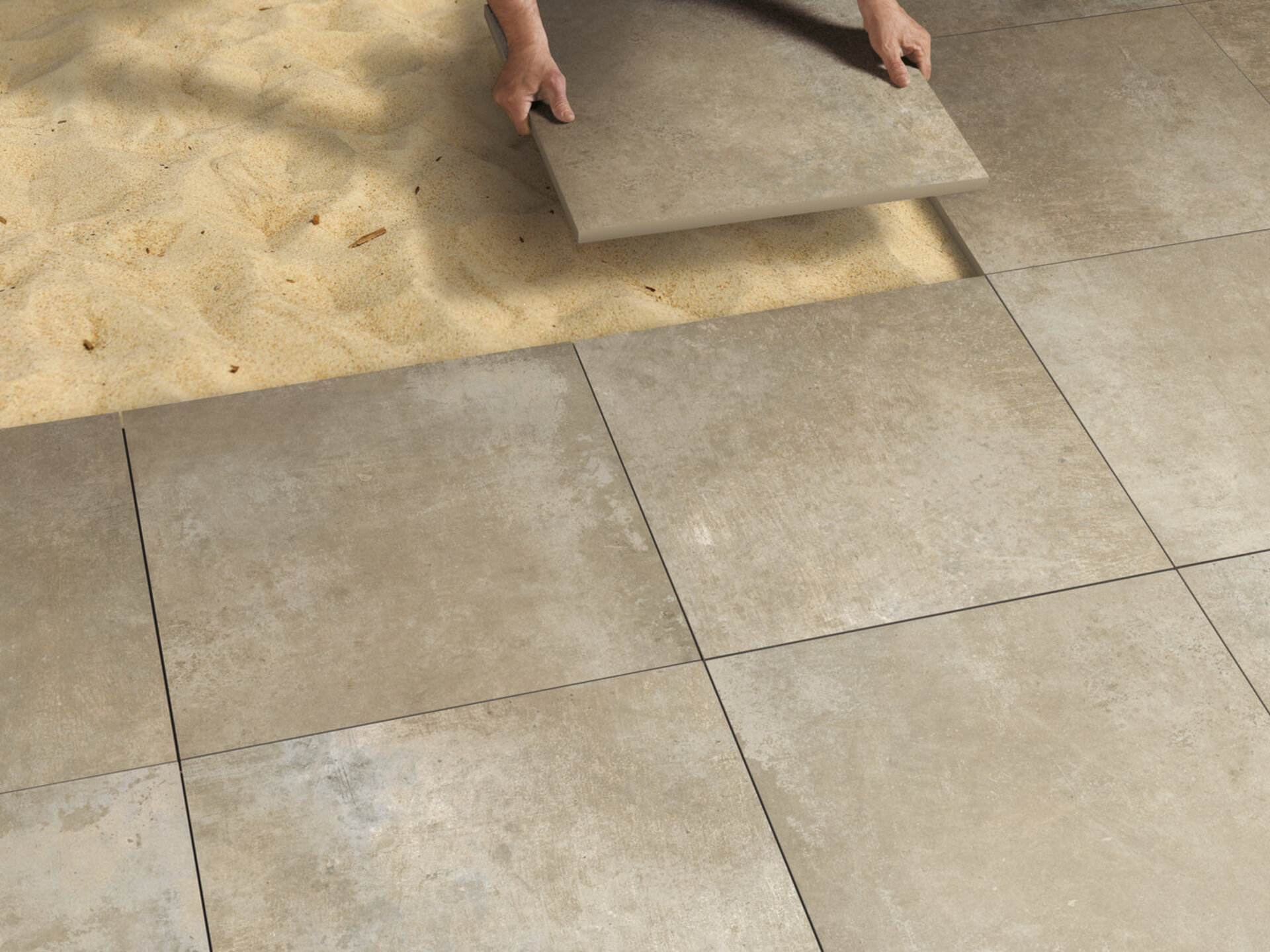 Cement Effect Porcelain Tiles - WALK ON