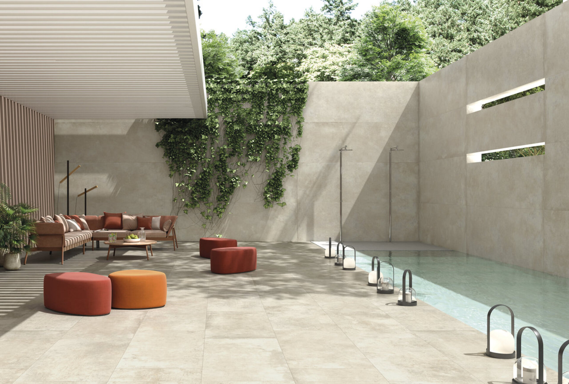 Cement Effect Porcelain Tiles - WALK ON