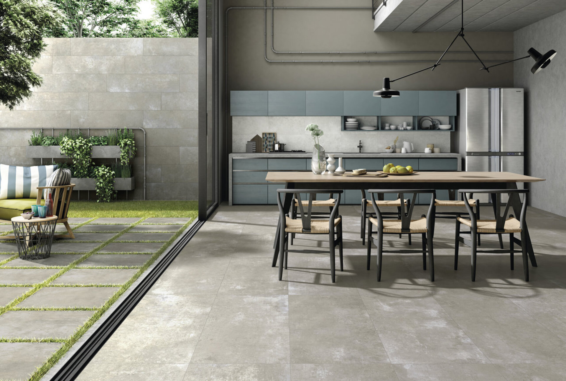 Cement Effect Porcelain Tiles - WALK ON