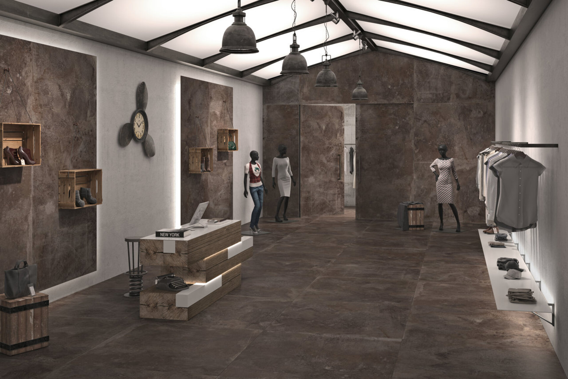 Metal Look Porcelain Tiles - IRON