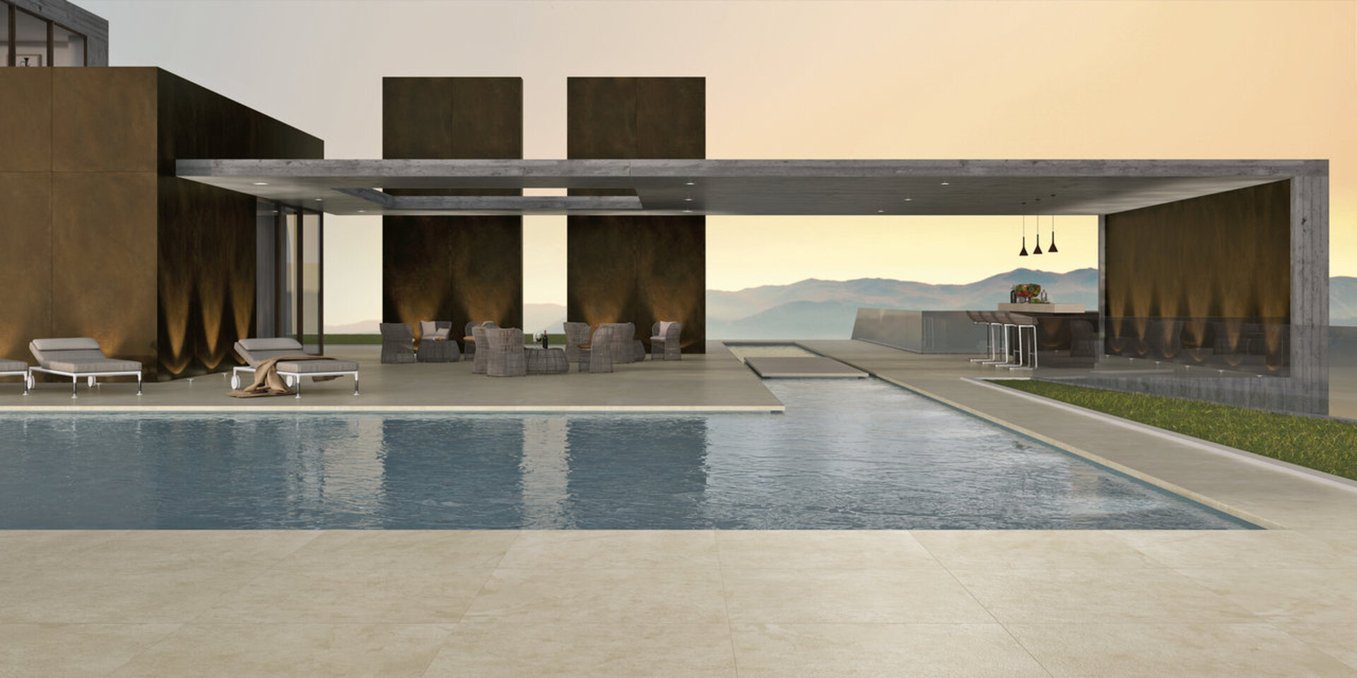 Stone Look Porcelain Tiles - LIMESTONE