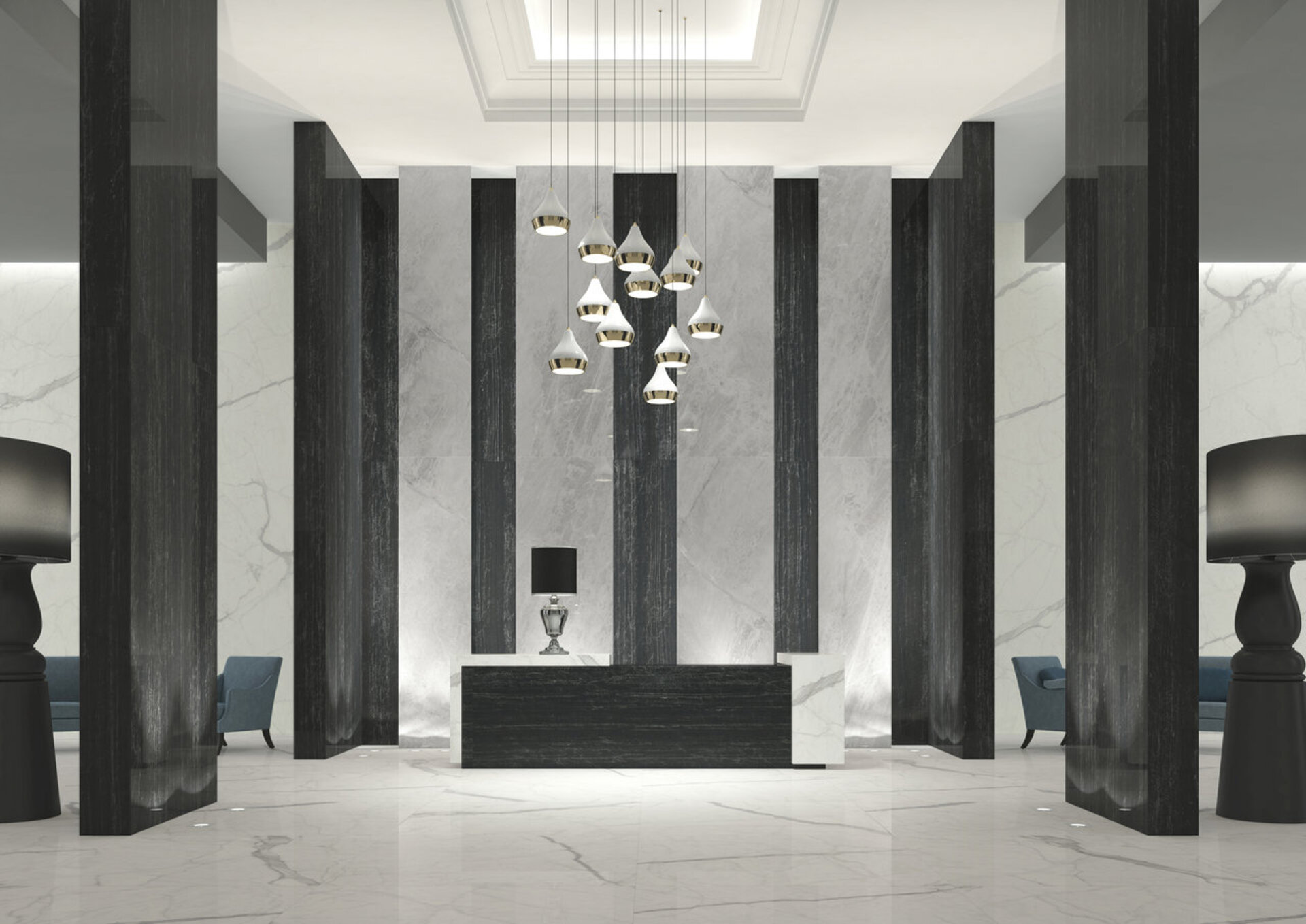 Marble and Granite Look Porcelain Tiles - MARMI