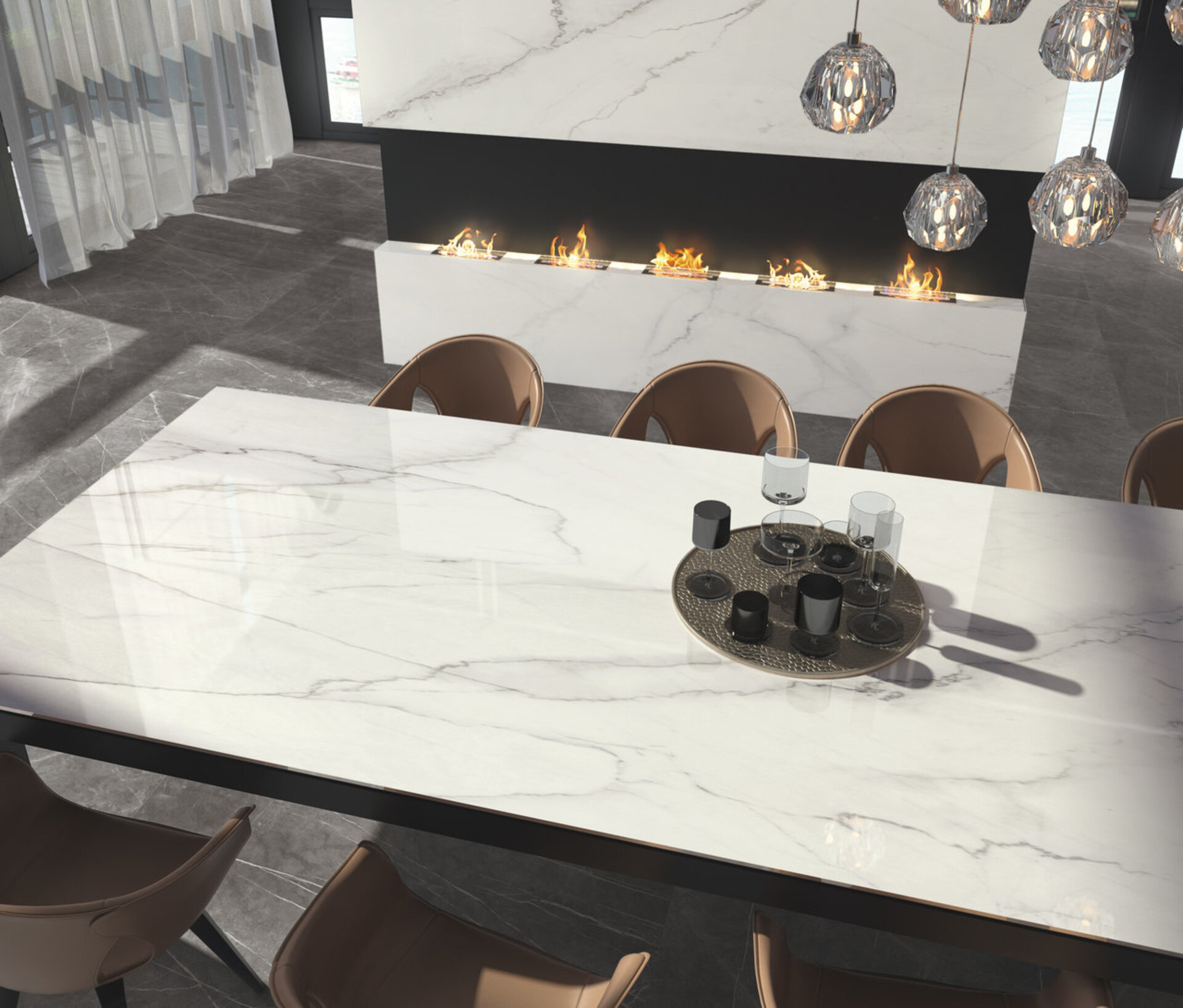 Marble and Granite Look Porcelain Tiles - MARMI