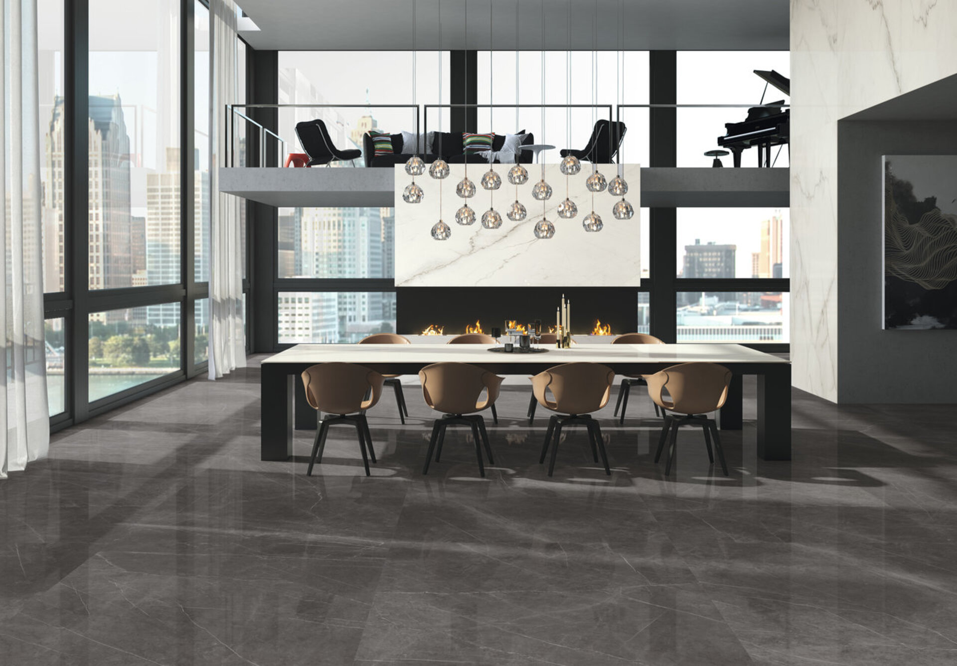 Marble and Granite Look Porcelain Tiles - MARMI