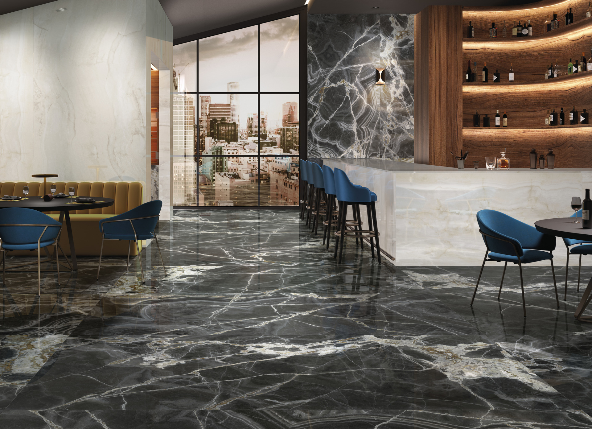 Marble and Granite Look Porcelain Tiles - MARMI