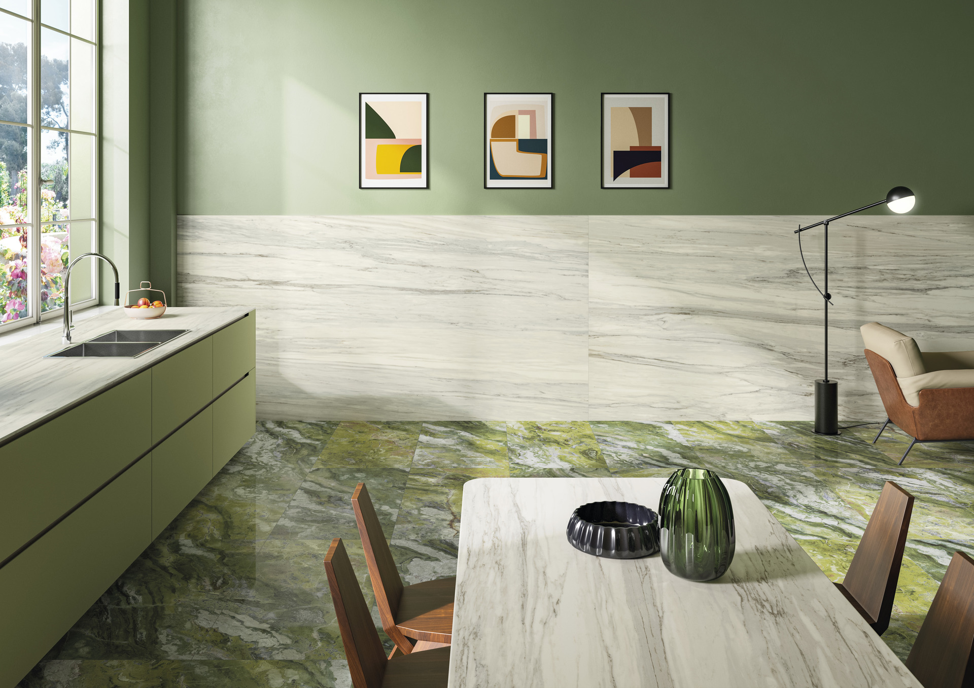 Marble and Granite Look Porcelain Tiles - MARMI