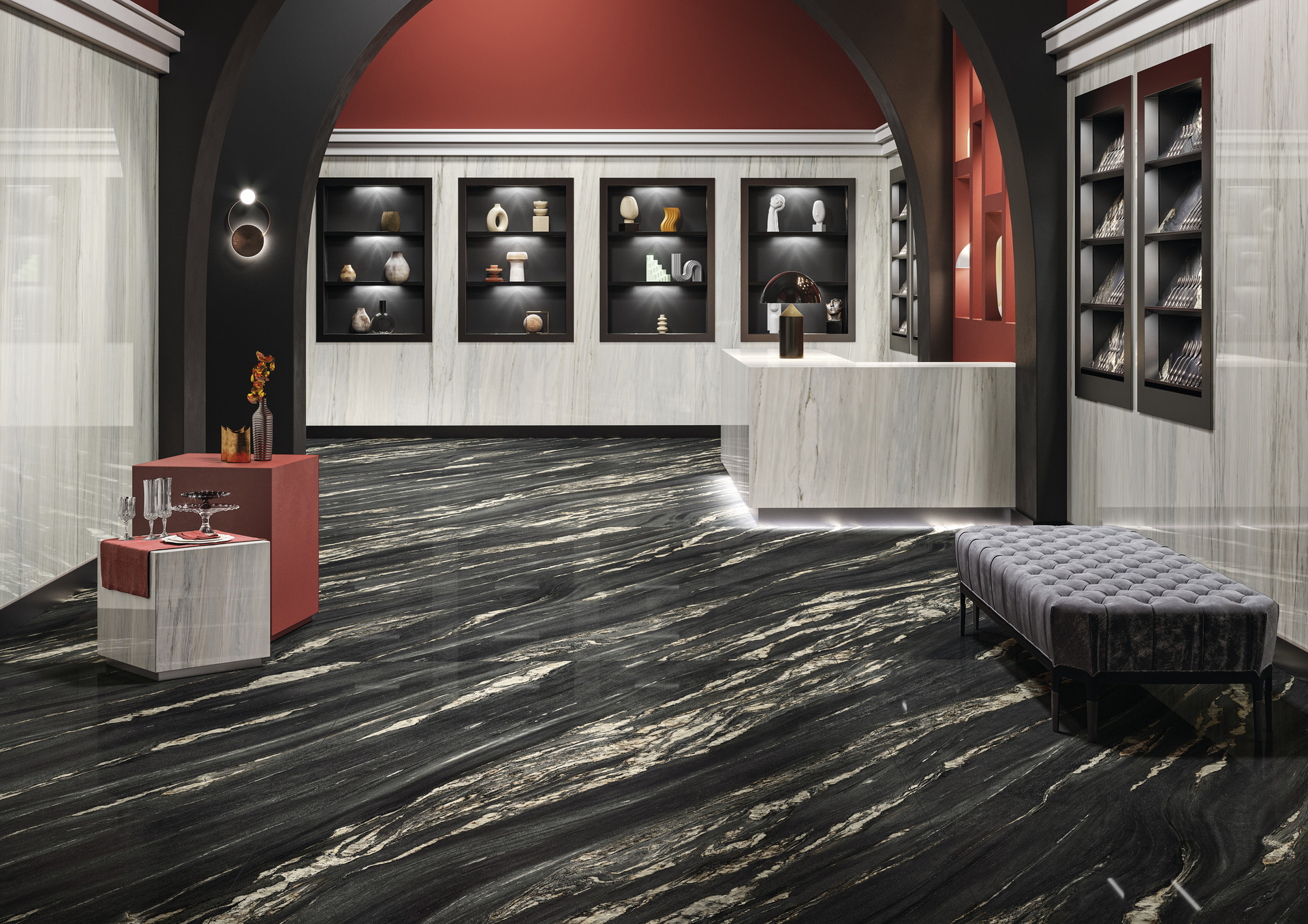 Marble and Granite Look Porcelain Tiles - MARMI