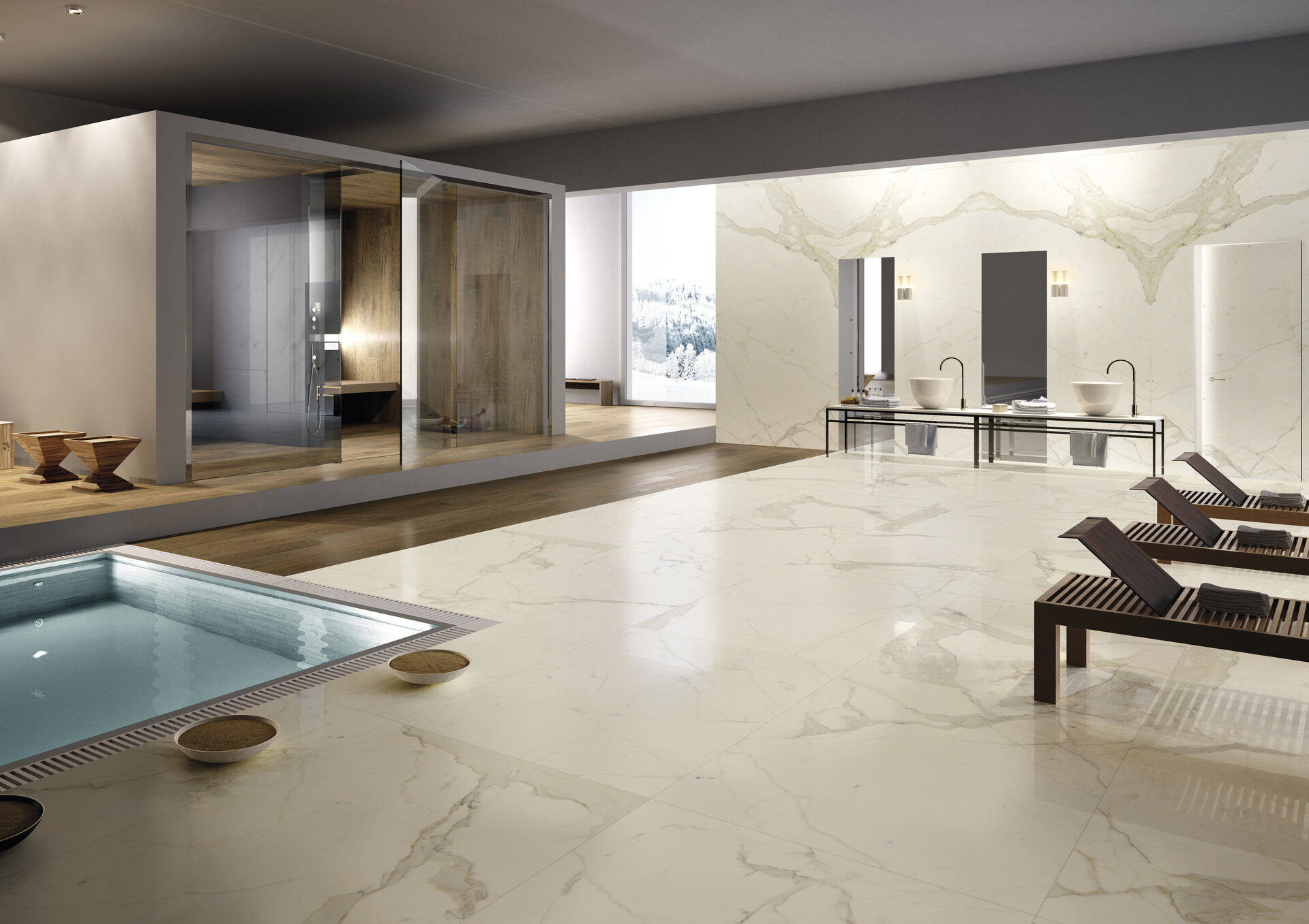 Marble and Granite Look Porcelain Tiles - MARMI