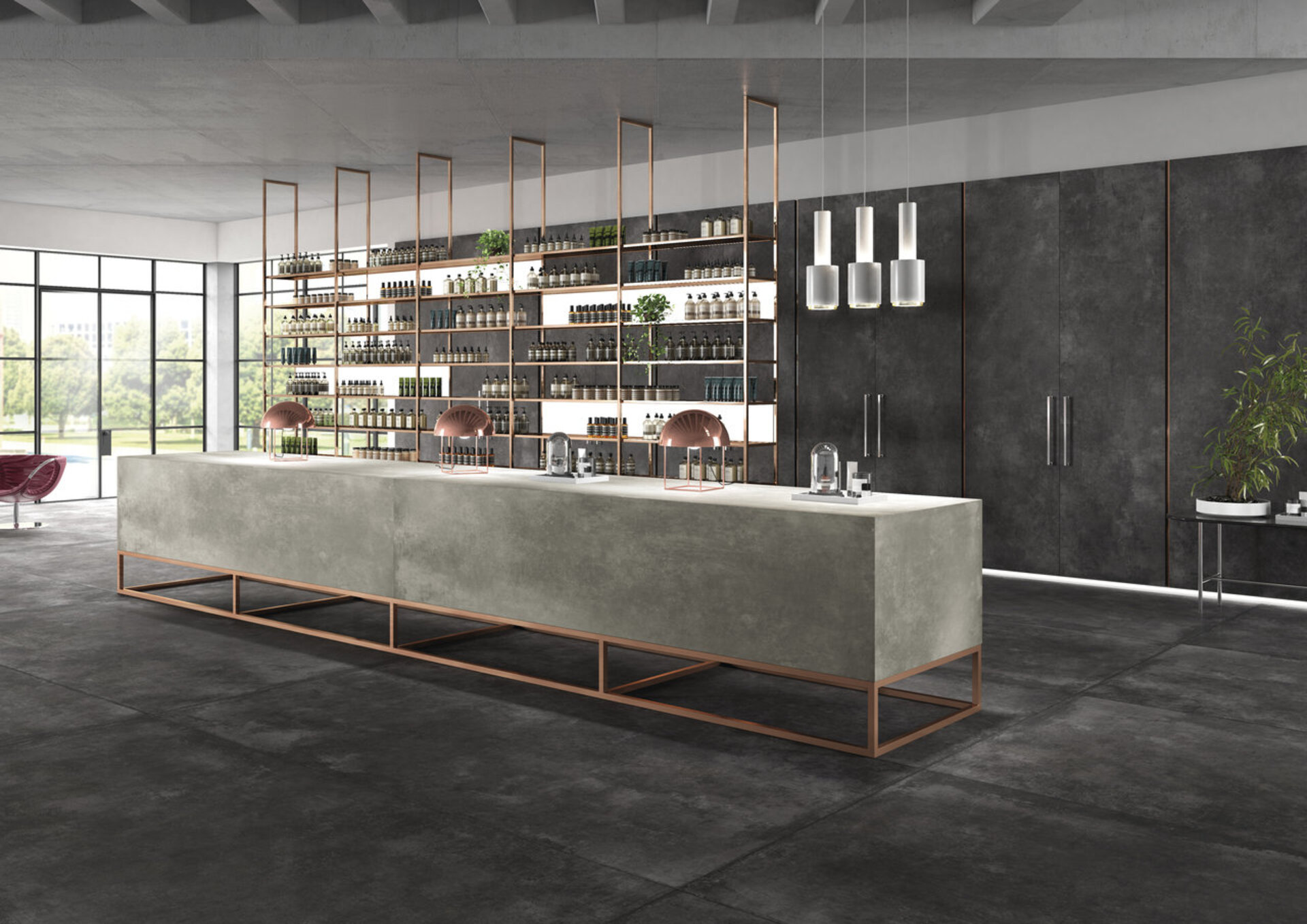 Cement Effect Porcelain Tiles - WALK ON MAXFINE
