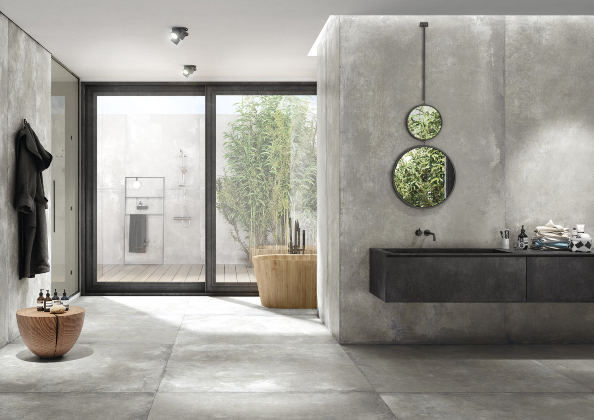 Cement Effect Porcelain Tiles - WALK ON MAXFINE