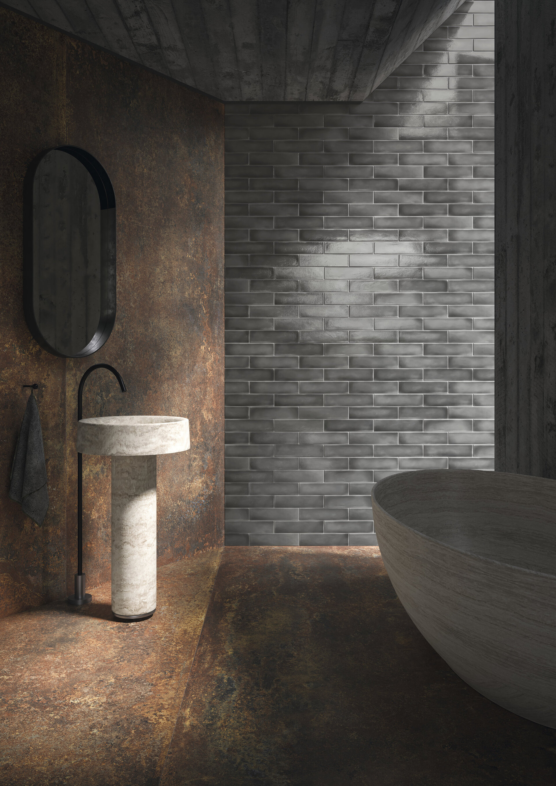 Porcelain Tiles - THÉKĒ ACCIAIO