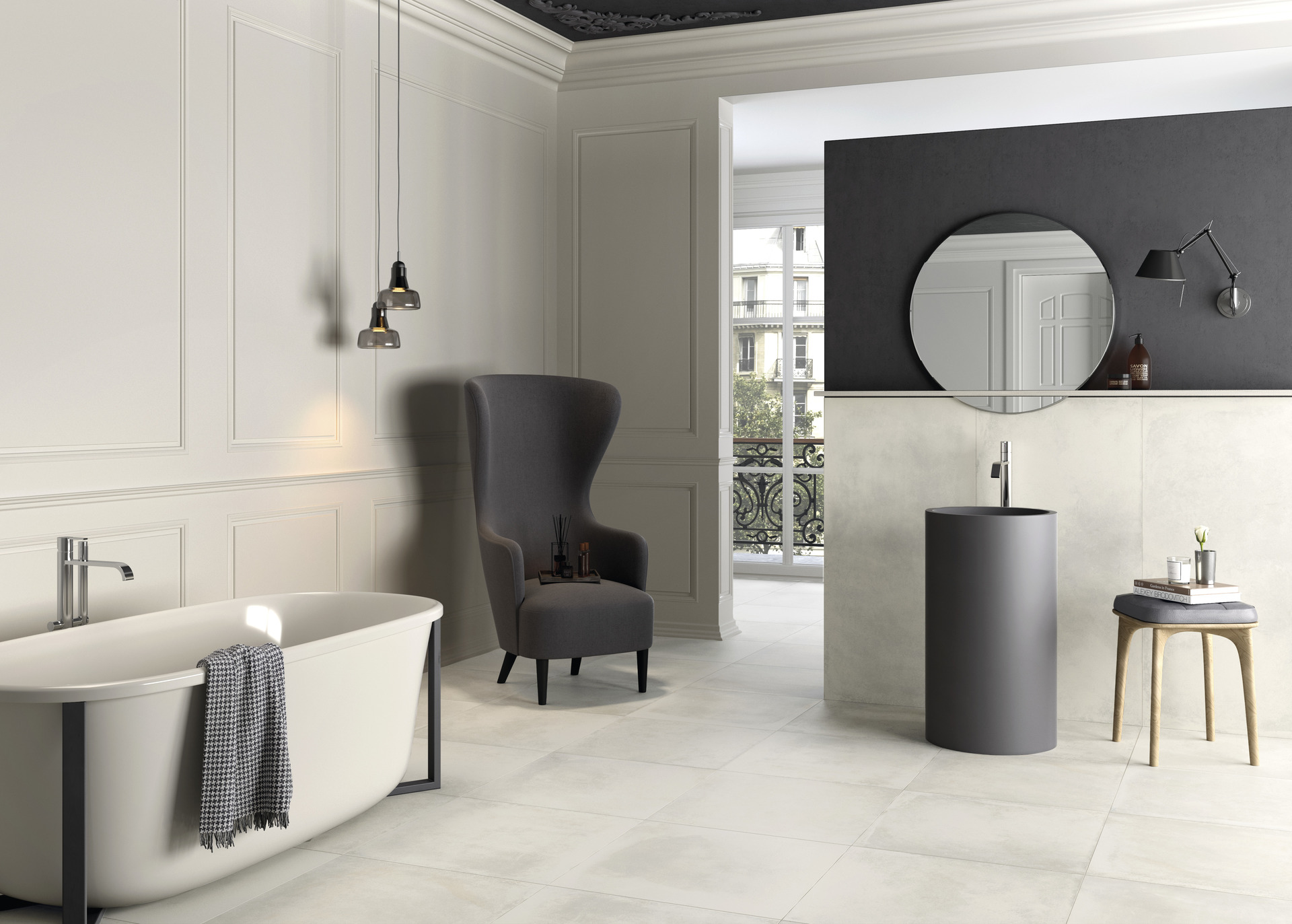 Cement Effect Porcelain Tiles - SOFT CONCRETE