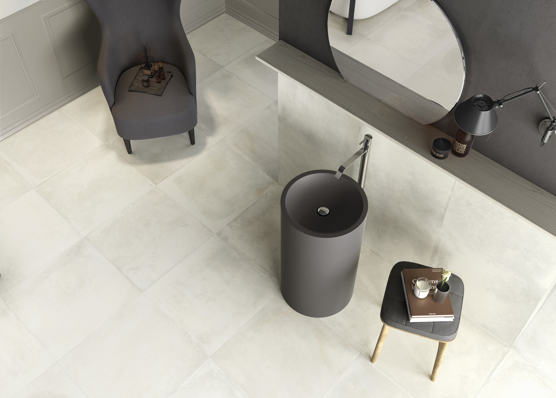 Cement Effect Porcelain Tiles - SOFT CONCRETE