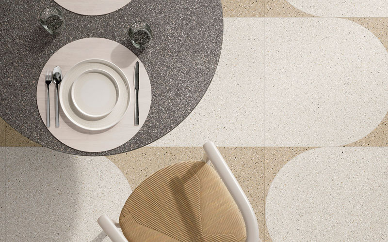 Fiandre introduces terrazzo-style collection; polished Italian marble-look colors